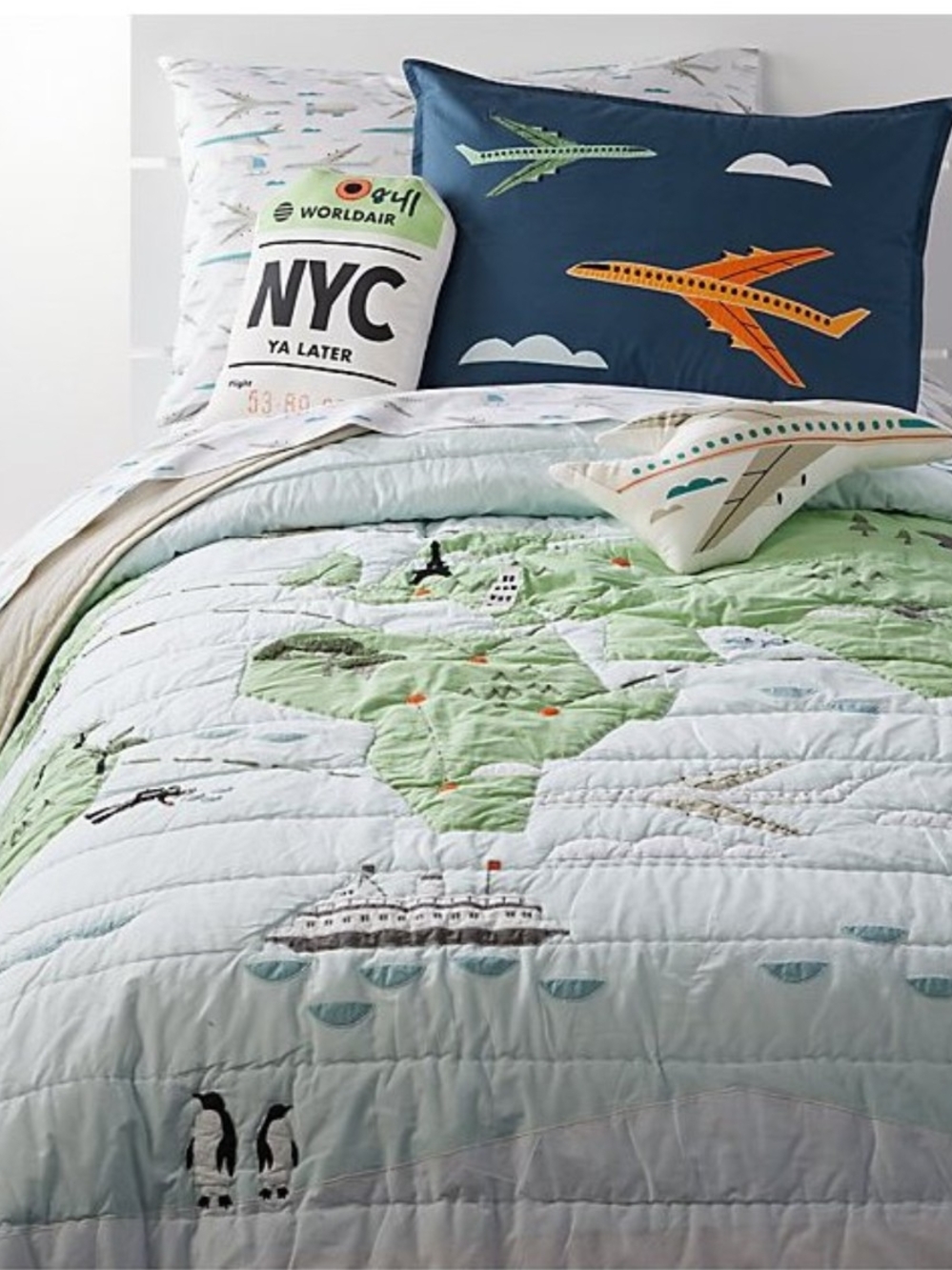 Travel Explorer Bedding Set Twin Crate&Barrel Kids